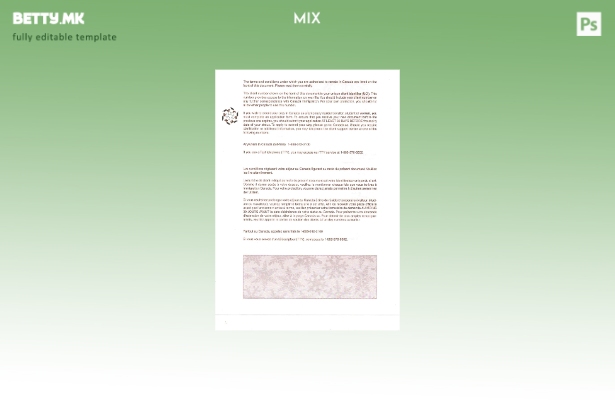 модерен стил на канадската работна дозвола присутен шаблон за страница 1